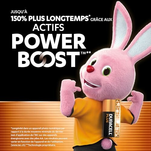 Duracell bunny promoting Power Boost technology