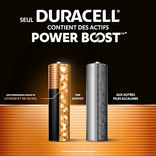 Duracell battery comparison with power boost feature